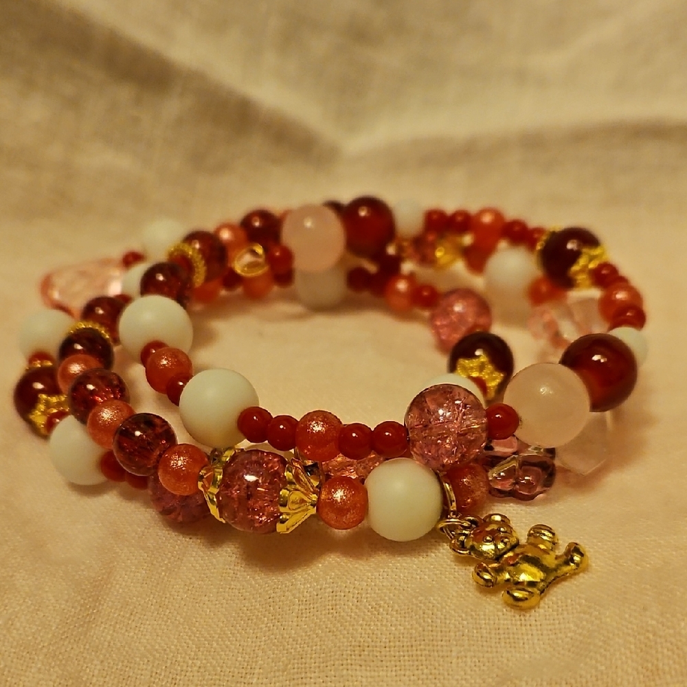 Slinky Multicolor Glass Beaded Bracelet